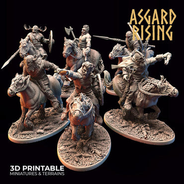 3D Printed Asgard Rising Viking Riders Modular Warband 28mm - 32mm (Online Only)