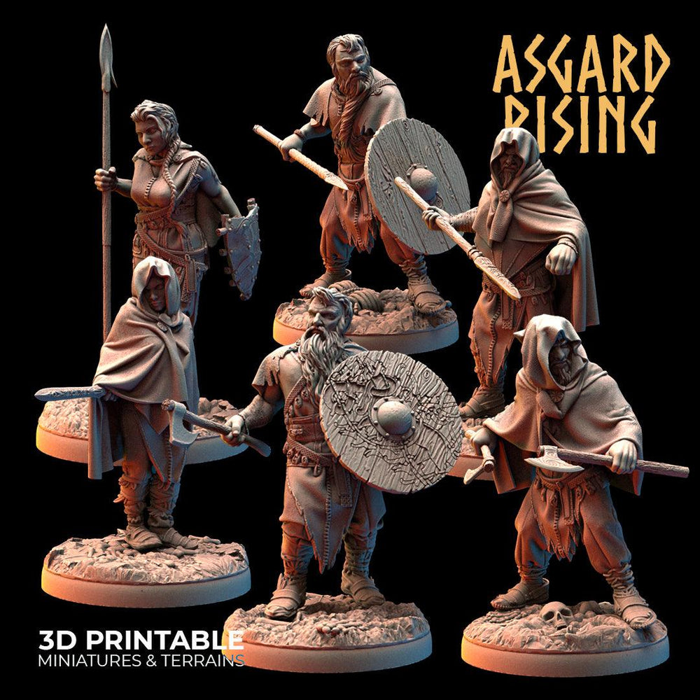 3D Printed Asgard Rising Viking Rune Guardians of the Raven Clan - 28 32mm Wargaming DnD (Online Only)