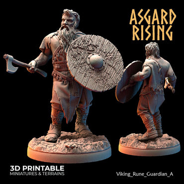 3D Printed Asgard Rising Viking Rune Guardians of the Raven Clan - 28 32mm Wargaming DnD (Online Only)