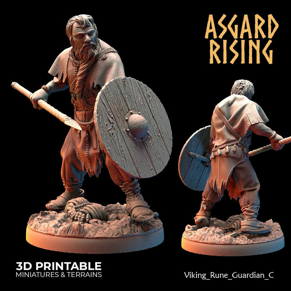 3D Printed Asgard Rising Viking Rune Guardians of the Raven Clan - 28 32mm Wargaming DnD (Online Only)