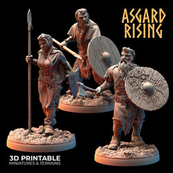 3D Printed Asgard Rising Viking Rune Guardians of the Raven Clan - 28 32mm Wargaming DnD (Online Only)