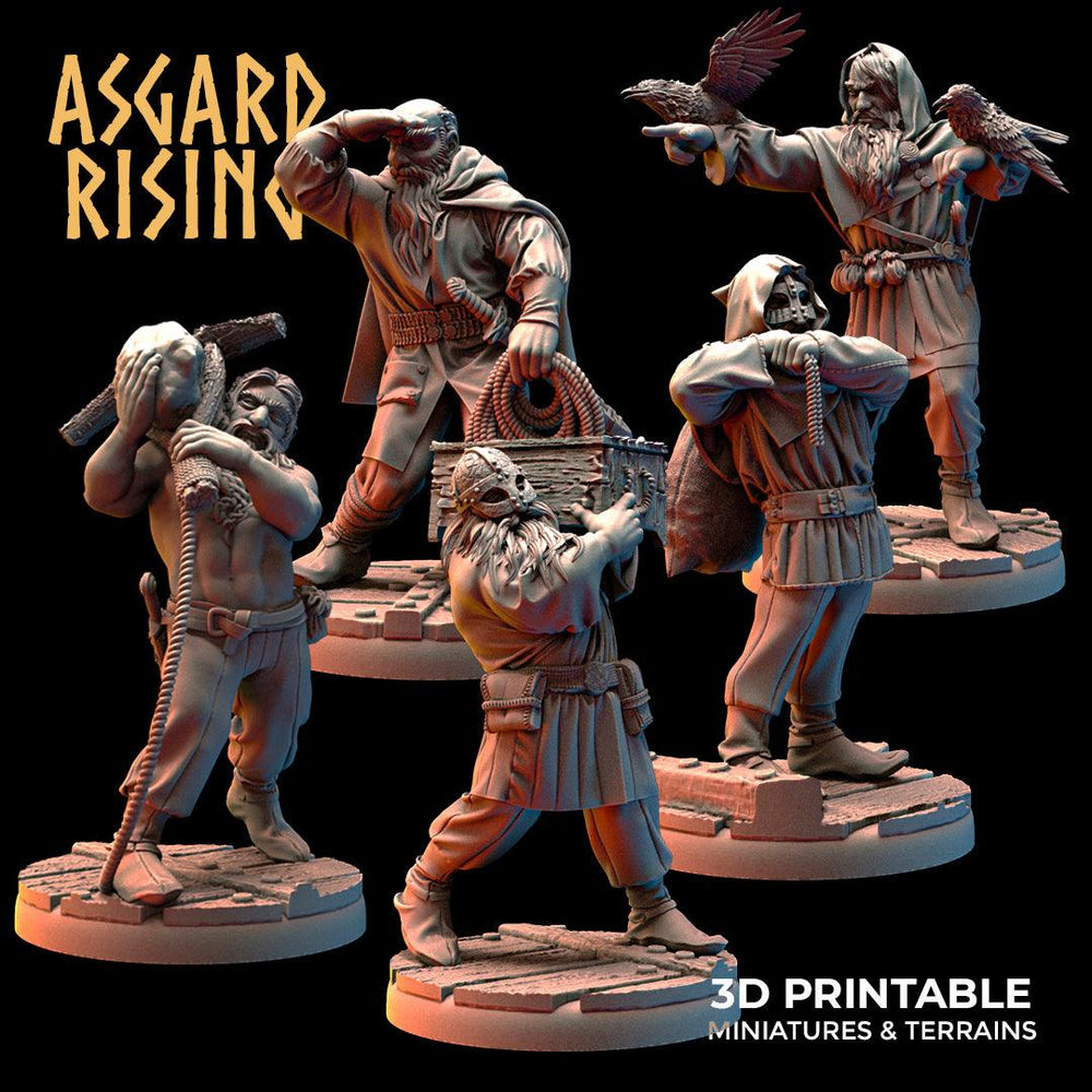3D Printed Asgard Rising Viking Sailors Crew 28 32 mm Wargaming DnD (Online Only)