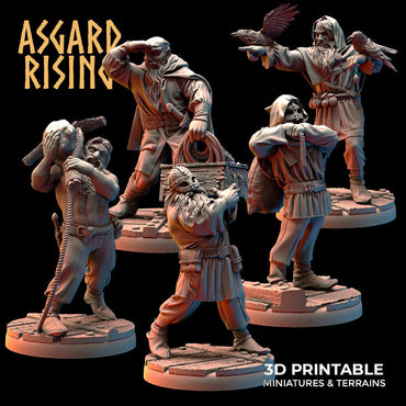 3D Printed Asgard Rising Viking Sailors Crew 28 32 mm Wargaming DnD (Online Only)
