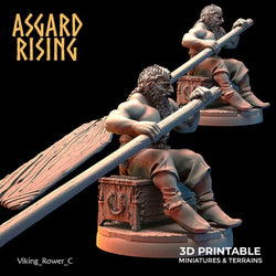 3D Printed Asgard Rising Viking Sailors Rowers 28 32 mm Wargaming DnD (Online Only)