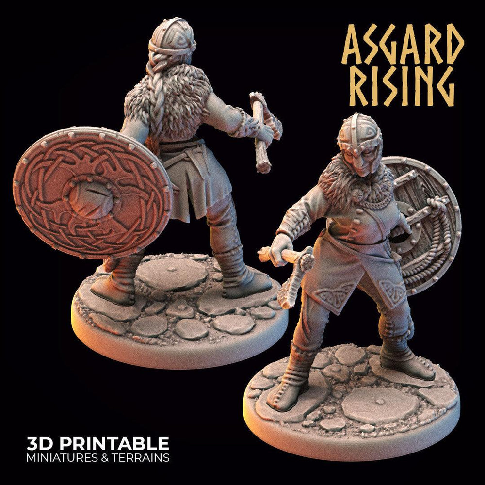 3D Printed Asgard Rising Viking Shieldmaidens Set 2 Viking Shieldmaidens Sets 28 32 mm Wargaming DnD (Online Only)