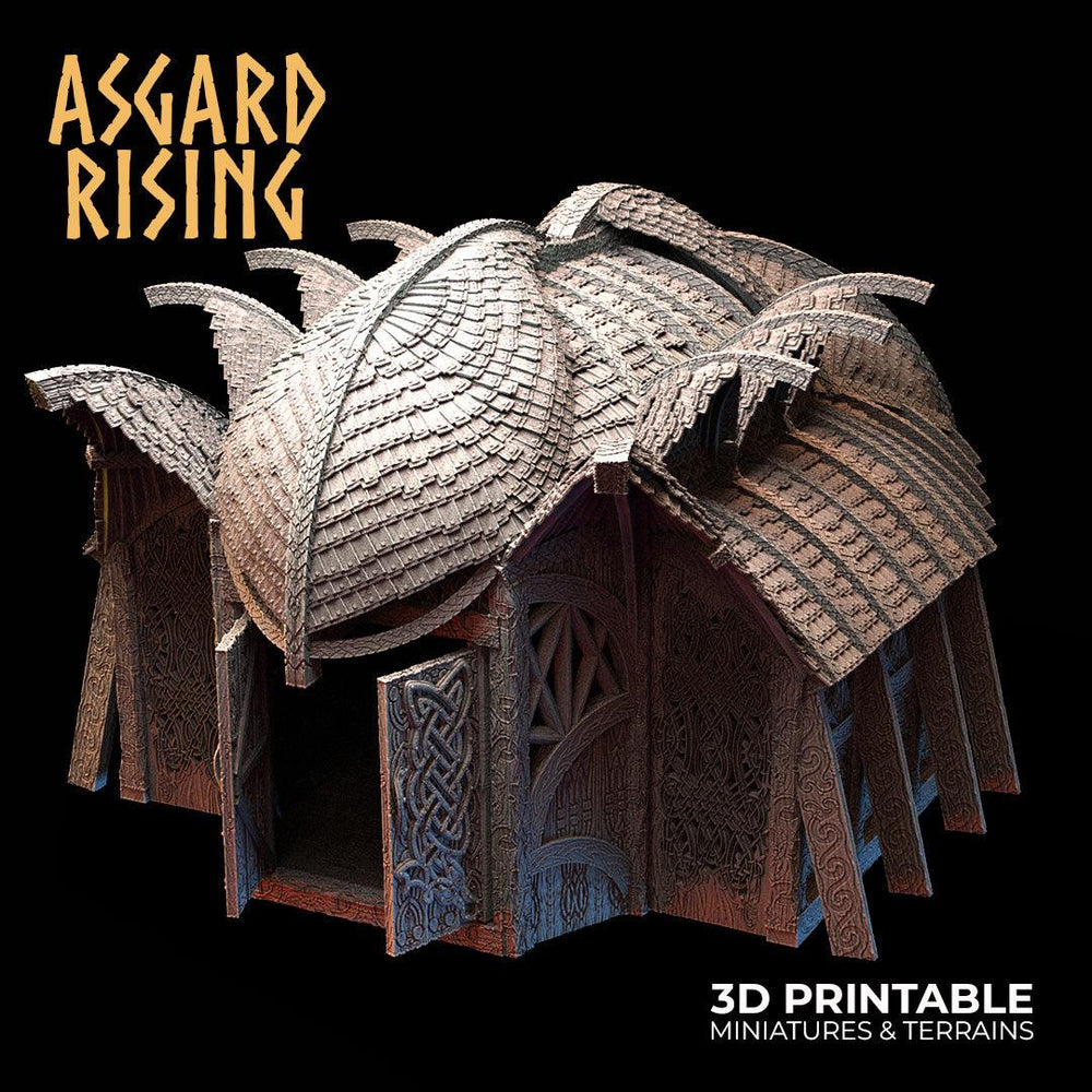 3D Printed Asgard Rising Viking Throne Room 28 32 mm Wargaming DnD (Online Only)