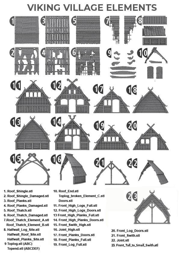 3D Printed Asgard Rising Viking Village Modular Set 28mm - 32mm Ragnarok D&D (Online Only)