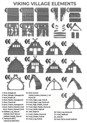3D Printed Asgard Rising Viking Village Modular Set 28mm - 32mm Ragnarok D&D (Online Only)