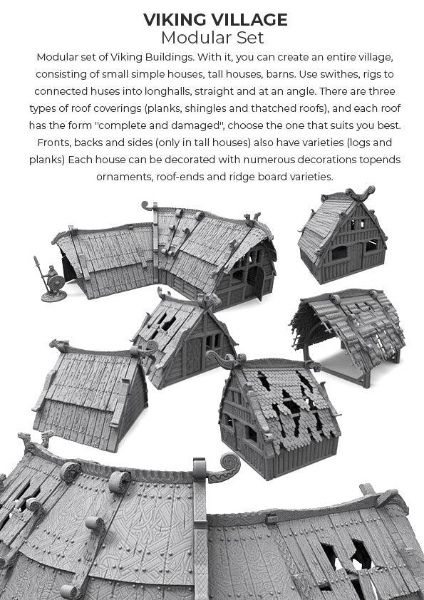 3D Printed Asgard Rising Viking Village Modular Set 28mm - 32mm Ragnarok D&D (Online Only)