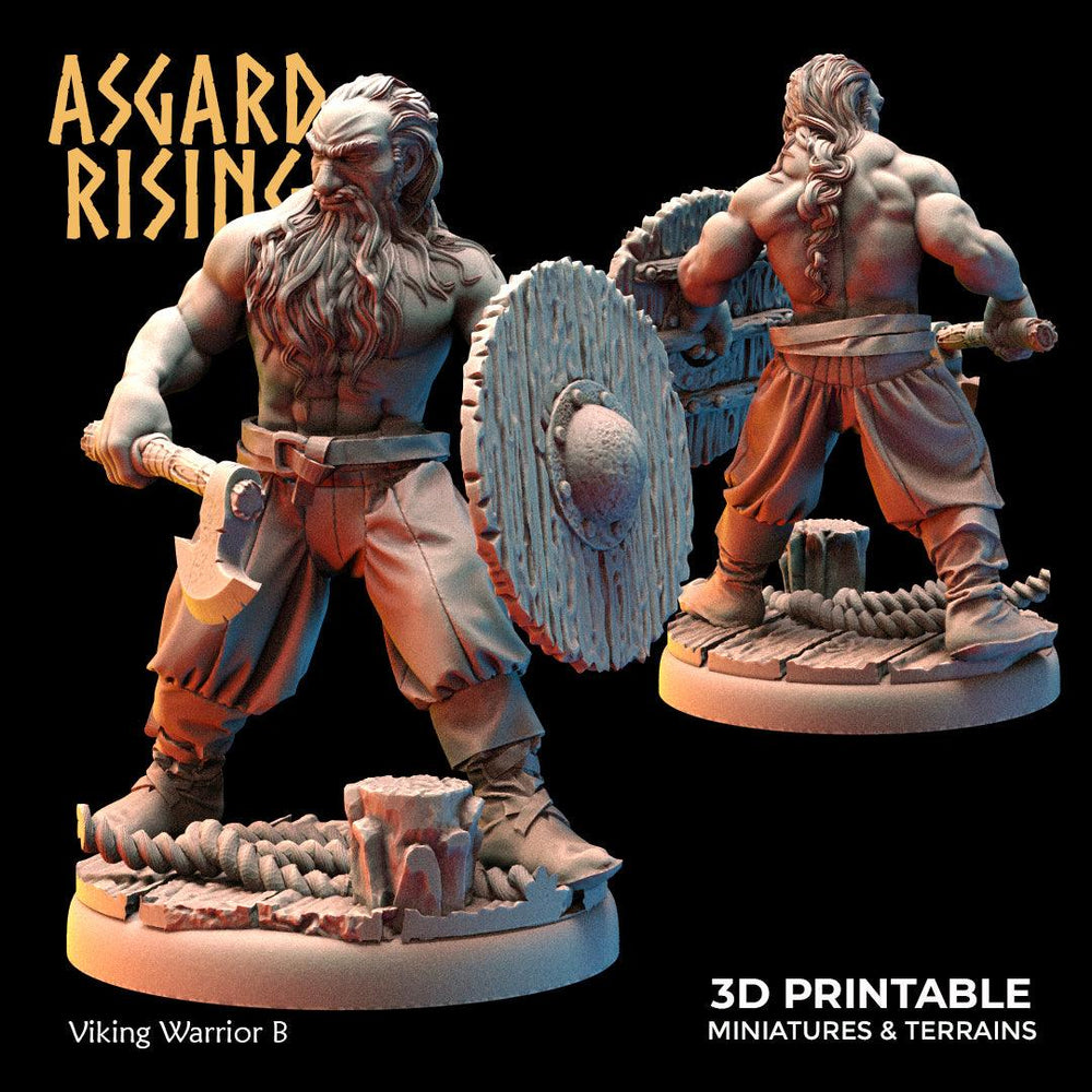 3D Printed Asgard Rising Viking Warriors Set 1 28 32 mm Wargaming DnD (Online Only)
