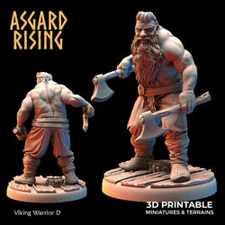 3D Printed Asgard Rising Viking Warriors Set 1 28 32 mm Wargaming DnD (Online Only)