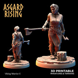 3D Printed Asgard Rising Viking Warriors Set 1 28 32 mm Wargaming DnD (Online Only)