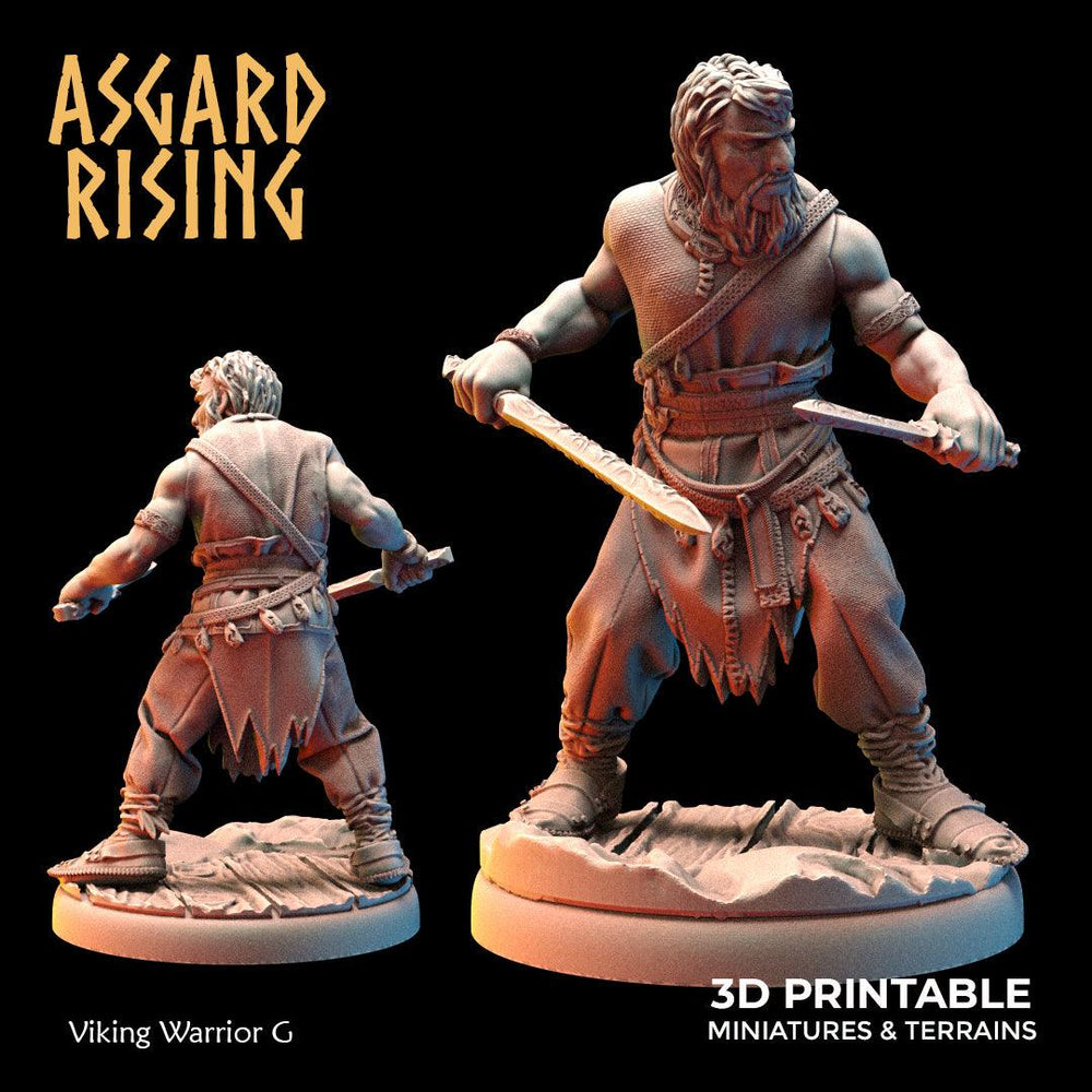 3D Printed Asgard Rising Viking Warriors Set 2 28 32 mm Wargaming DnD (Online Only)