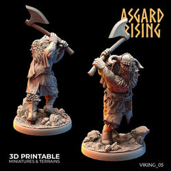 3D Printed Asgard Rising Vikings of the White Bear Clan Warriors 28mm - 32mm (Online Only)