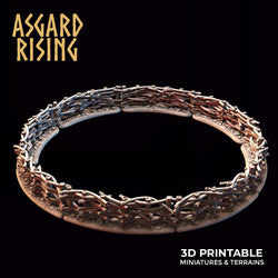 3D Printed Asgard Rising Wattle Fence Set With Gate 28mm - 32mm Ragnarok D&D (Online Only)
