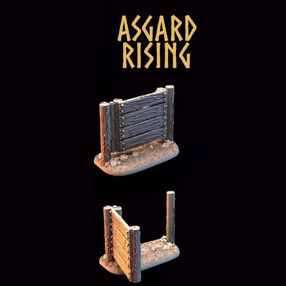 3D Printed Asgard Rising Wattle Fence Set With Gate 28mm - 32mm Ragnarok D&D (Online Only)