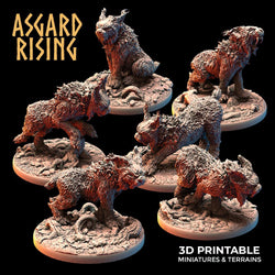 3D Printed Asgard Rising Wild Lynxes 28 32 mm Wargaming DnD (Online Only)