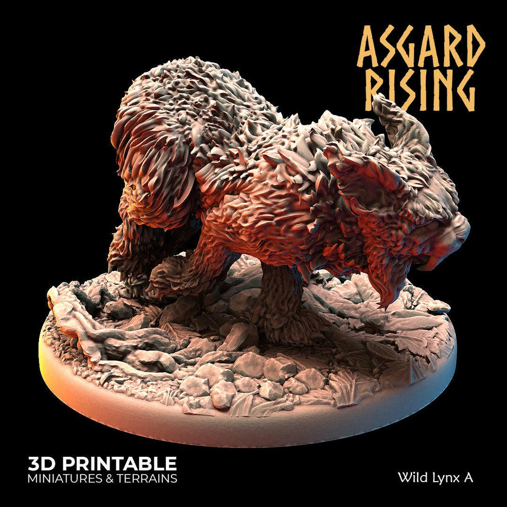 3D Printed Asgard Rising Wild Lynxes 28 32 mm Wargaming DnD (Online Only)