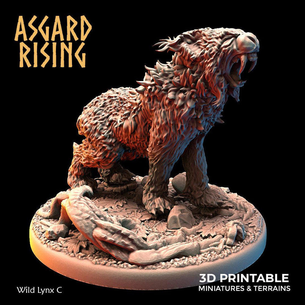 3D Printed Asgard Rising Wild Lynxes 28 32 mm Wargaming DnD (Online Only)