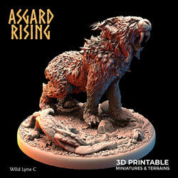 3D Printed Asgard Rising Wild Lynxes 28 32 mm Wargaming DnD (Online Only)