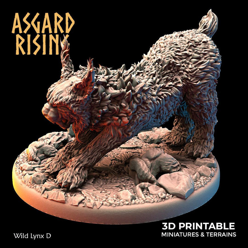 3D Printed Asgard Rising Wild Lynxes 28 32 mm Wargaming DnD (Online Only)