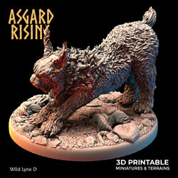 3D Printed Asgard Rising Wild Lynxes 28 32 mm Wargaming DnD (Online Only)