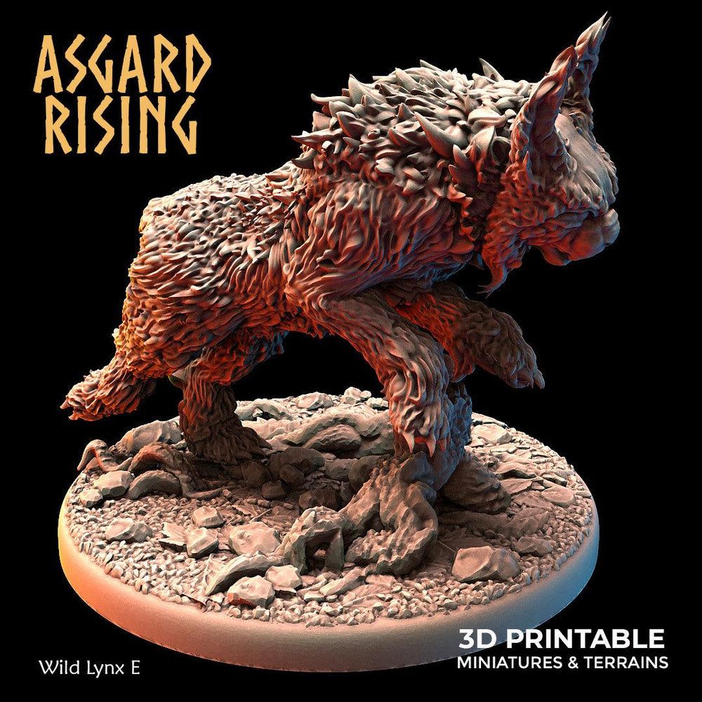 3D Printed Asgard Rising Wild Lynxes 28 32 mm Wargaming DnD (Online Only)