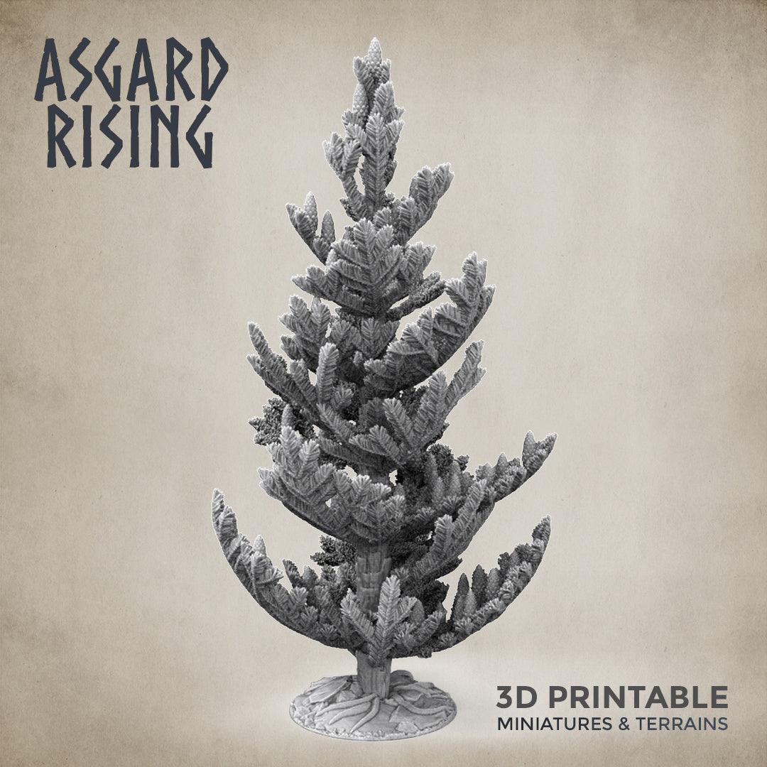 3D Printed Asgard Rising Young Conifers Firs Tree 32mm D&D (Online Only)