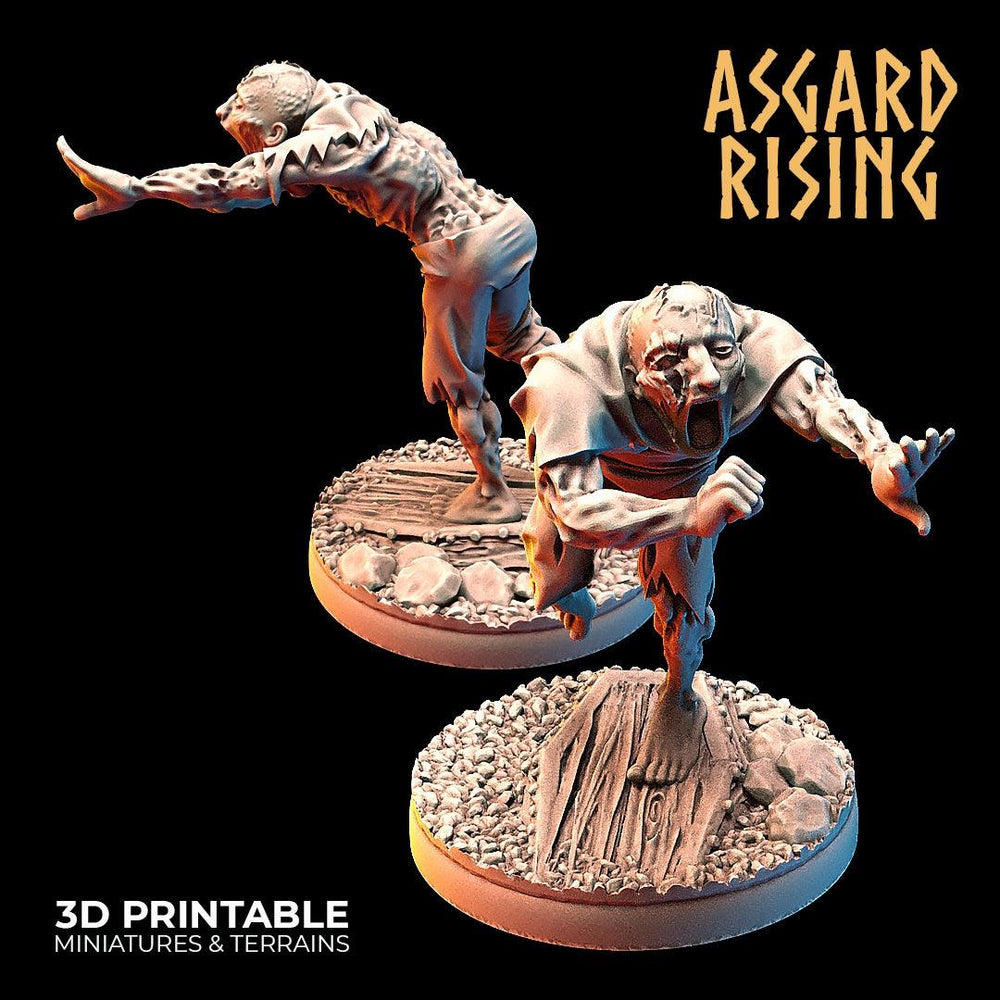 3D Printed Asgard Rising Zombies Undead Set 28mm - 32mm (Online Only)