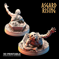 3D Printed Asgard Rising Zombies Undead Set 28mm - 32mm (Online Only)