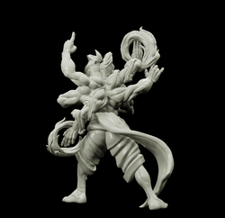3D Printed Bestiary Vol. 4 Nafarrate - Agni Vedalken 32mm Ragnarok D&D (Online Only)