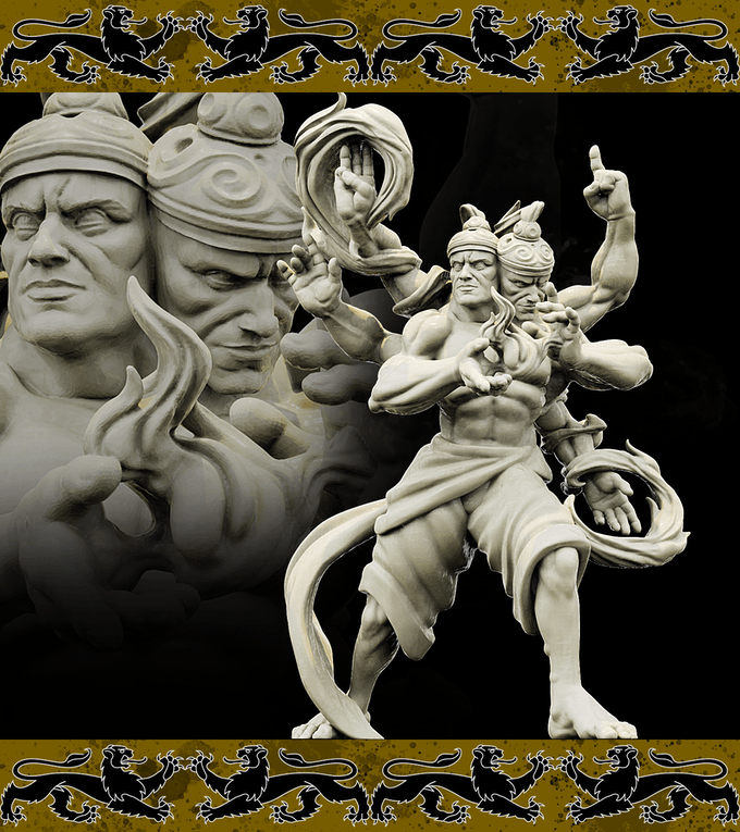 3D Printed Bestiary Vol. 4 Nafarrate - Agni Vedalken 32mm Ragnarok D&D (Online Only)