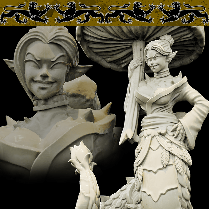 3D Printed Bestiary Vol. 4 Nafarrate - Aldoris Forest Spirit 32mm Ragnarok D&D (Online Only)