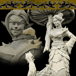 3D Printed Bestiary Vol. 4 Nafarrate - Aldoris Forest Spirit 32mm Ragnarok D&D (Online Only)
