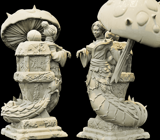 3D Printed Bestiary Vol. 4 Nafarrate - Aldoris Forest Spirit 32mm Ragnarok D&D (Online Only)