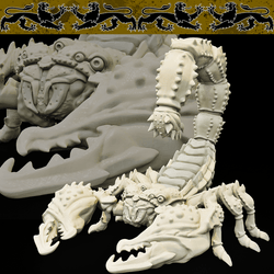 3D Printed Bestiary Vol. 4 Nafarrate - Astrakon Scorpion 32mm Ragnarok D&D (Online Only)