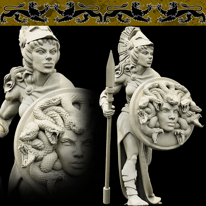 3D Printed Bestiary Vol. 4 Nafarrate - Athena 32mm Ragnarok D&D (Online Only)