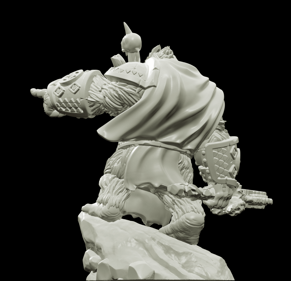 3D Printed Bestiary Vol. 4 Nafarrate - Banzai Gorilla King 32mm Ragnarok D&D (Online Only)