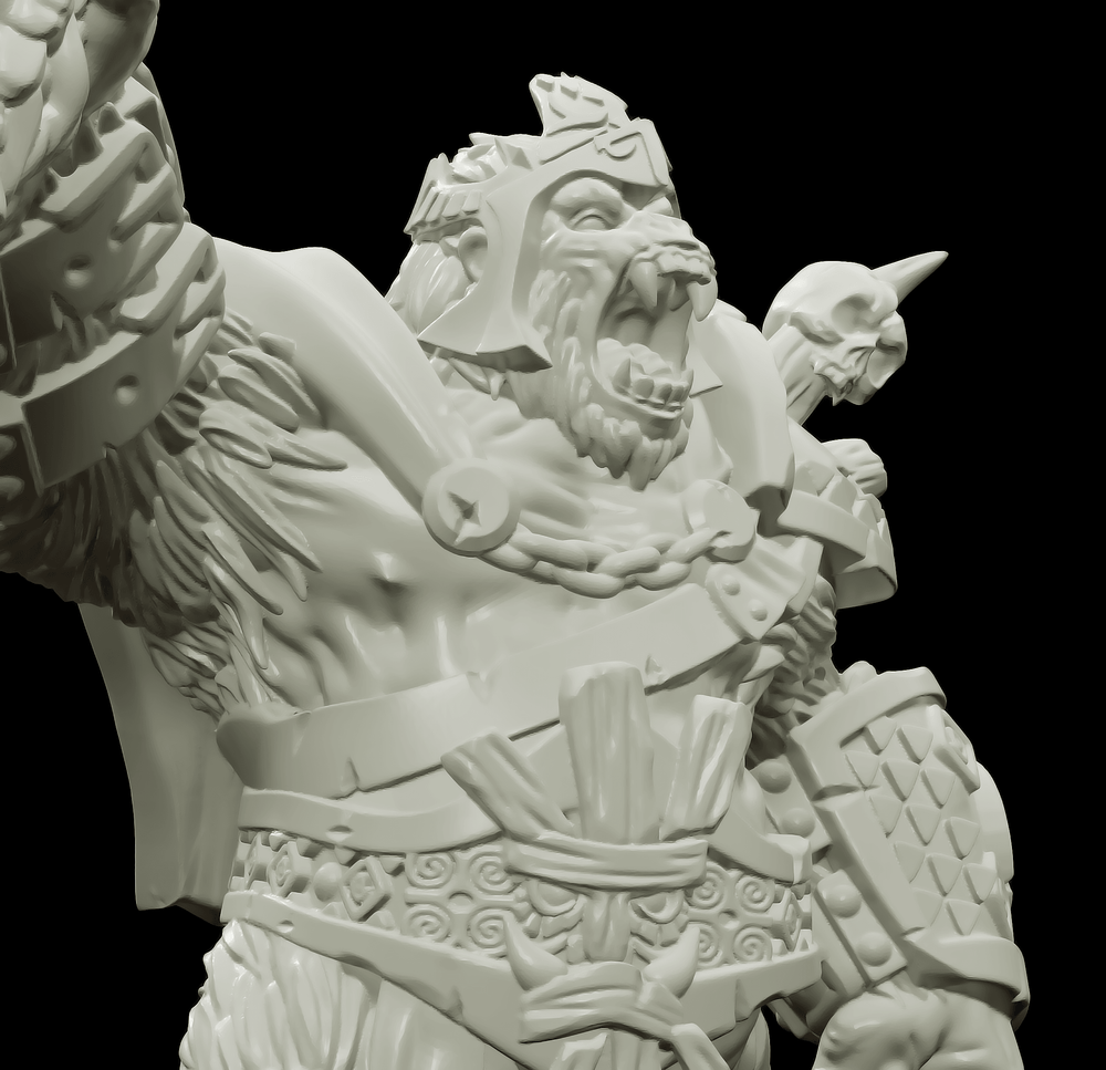 3D Printed Bestiary Vol. 4 Nafarrate - Banzai Gorilla King 32mm Ragnarok D&D (Online Only)