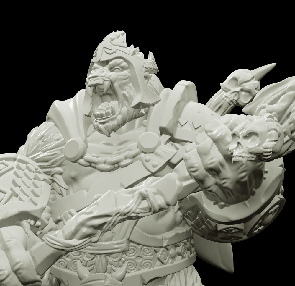 3D Printed Bestiary Vol. 4 Nafarrate - Banzai Gorilla King 32mm Ragnarok D&D (Online Only)
