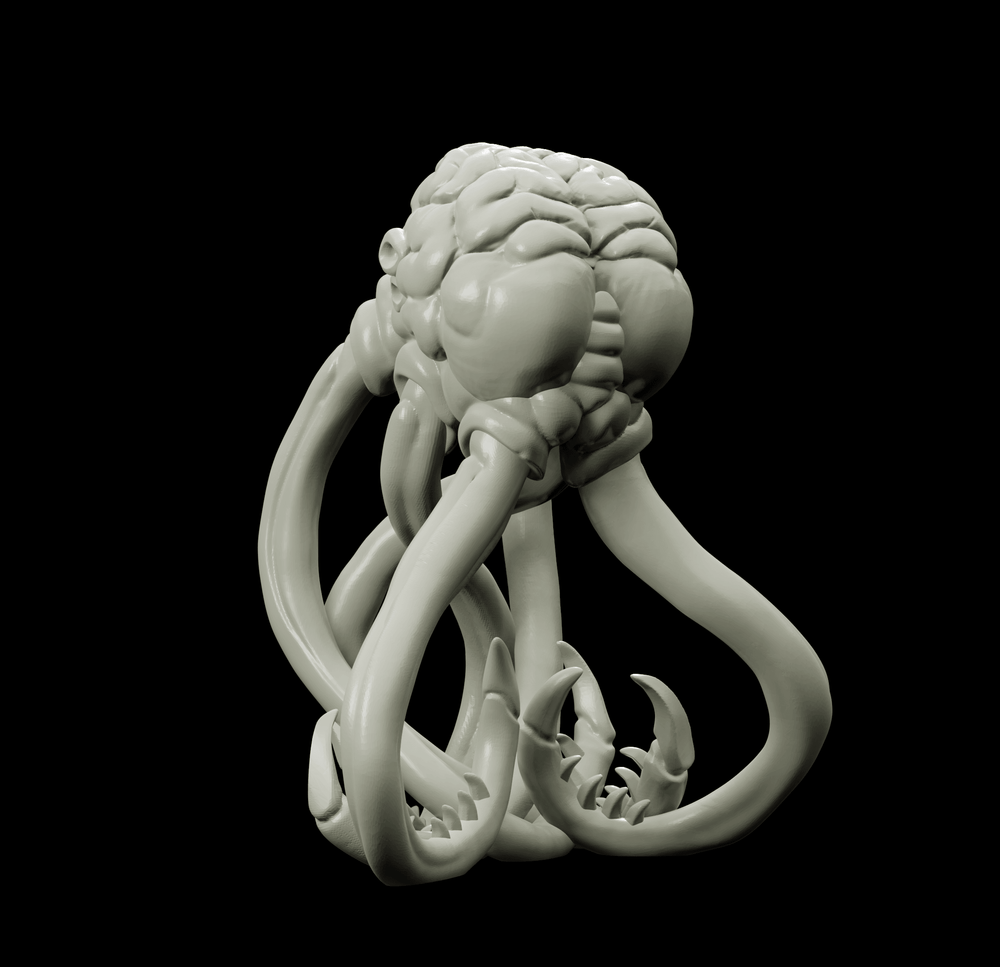 3D Printed Bestiary Vol. 4 Nafarrate - Brain Abomination 32mm Ragnarok D&D (Online Only)