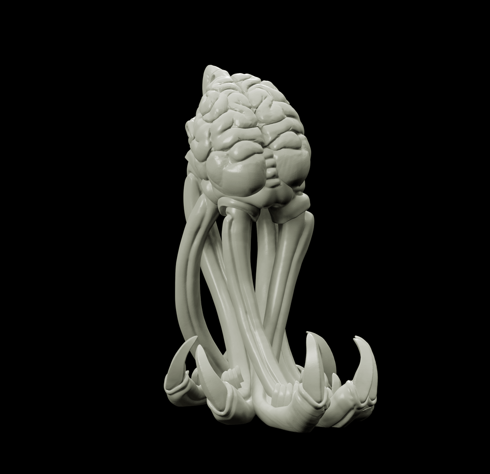 3D Printed Bestiary Vol. 4 Nafarrate - Brain Abomination 32mm Ragnarok D&D (Online Only)