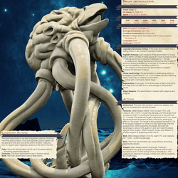 3D Printed Bestiary Vol. 4 Nafarrate - Brain Abomination 32mm Ragnarok D&D (Online Only)