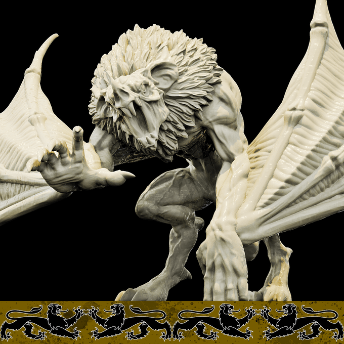 3D Printed Bestiary Vol. 4 Nafarrate - Camazotz Demon Fiend 32mm Ragnarok D&D (Online Only)