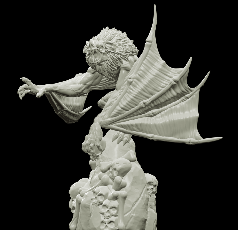3D Printed Bestiary Vol. 4 Nafarrate - Camazotz Demon Fiend 32mm Ragnarok D&D (Online Only)