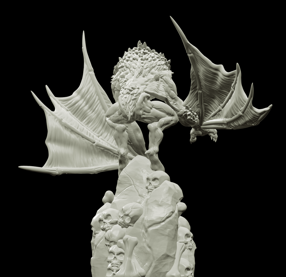 3D Printed Bestiary Vol. 4 Nafarrate - Camazotz Demon Fiend 32mm Ragnarok D&D (Online Only)