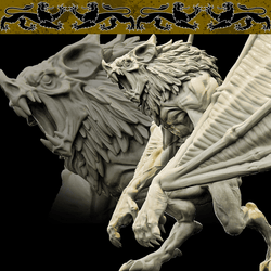 3D Printed Bestiary Vol. 4 Nafarrate - Camazotz Demon Fiend 32mm Ragnarok D&D (Online Only)