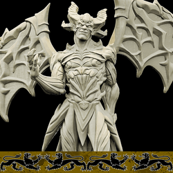 3D Printed Bestiary Vol. 4 Nafarrate - Chernobog Demon Fiend 32mm Ragnarok D&D (Online Only)