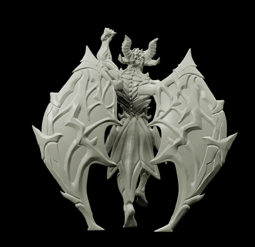 3D Printed Bestiary Vol. 4 Nafarrate - Chernobog Demon Fiend 32mm Ragnarok D&D (Online Only)