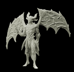 3D Printed Bestiary Vol. 4 Nafarrate - Chernobog Demon Fiend 32mm Ragnarok D&D (Online Only)